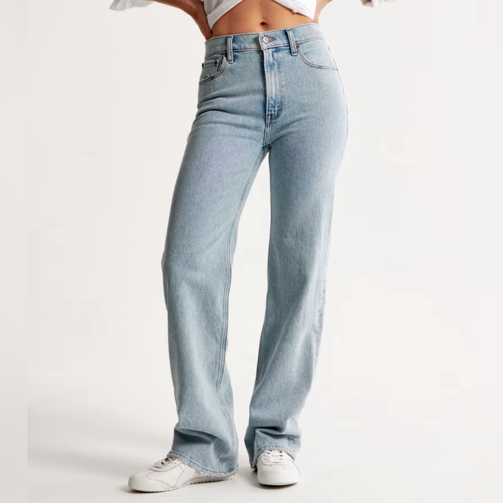Abercrombie & Fitch Light Blue Straight Leg Jeans